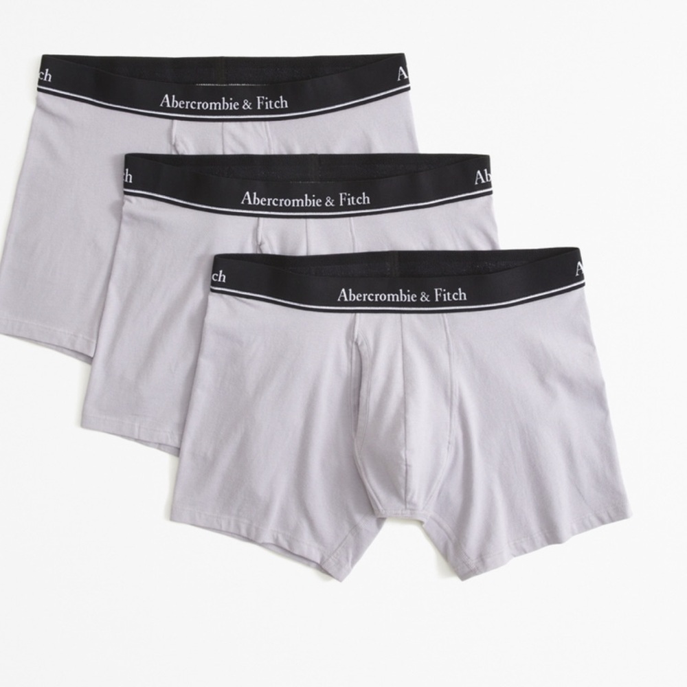 Abercrombie & Fitch Light Gray Boxer Briefs - 3 Pack NIB